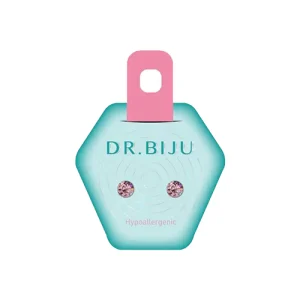 Dr.Biju minđuše 5.3mm svetlo roze krug