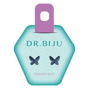 Dr.Biju minđuše 8.0mm teget leptir