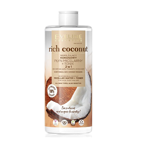 EVELINE RICH COCONUT MICELAR WATWE+TONER 500ML