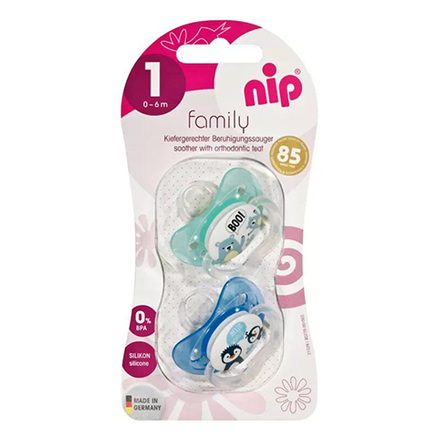 Nip Family silikonska laža 0-6 2 kom